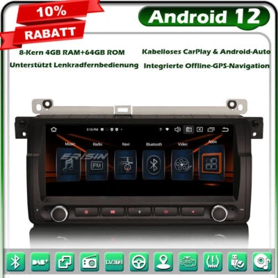 8.8“ Android 13 64GB GPS Autoradio DAB+CarPlay für BMW E46 3er M3 Rover 75 MG ZT - Bild 1 von 4