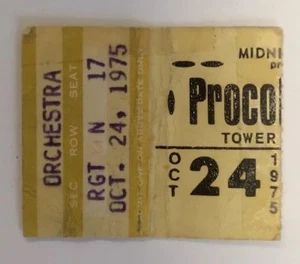 PROCOL HARUM biglietto originale stub 24 ottobre 1975 Tower Theatre Philadelphia - Foto 1 di 2