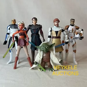 Star Wars Figure Clone Wars Collection Lot 6 TCW Anakin Rex Cody Ahsoka Trooper - Picture 1 of 14