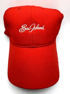 Sea Island Red Golf Baseball Cap Hat Nikegolf Polyester - Picture 1 of 10