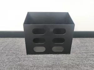 BLACK FLAT ALLOY JERRY CAN HOLDER FOR CANOPY TOOLBOX CARAVAN RV TRAILER - Picture 1 of 3