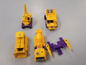 Transformers 1993 G2 Generation 2 Yellow Devastator Constructicons LOT OF 4 BOTS