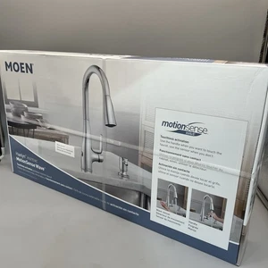 Moen Haelyn 87627EWC MotionSense Pull-Down Kitchen Faucet – Chrome Finish New - Picture 1 of 5