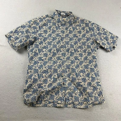 Reyn Spooner Shirt Mens Small Blue Floral Button Up Short Sleeves Lightweight - Image 1 of 4