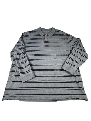 Camisa Foundry Supply Co Manga Larga Gris Rayas Negras Para Hombre 2XLT Algodón Comodidad Foto 1 de 4