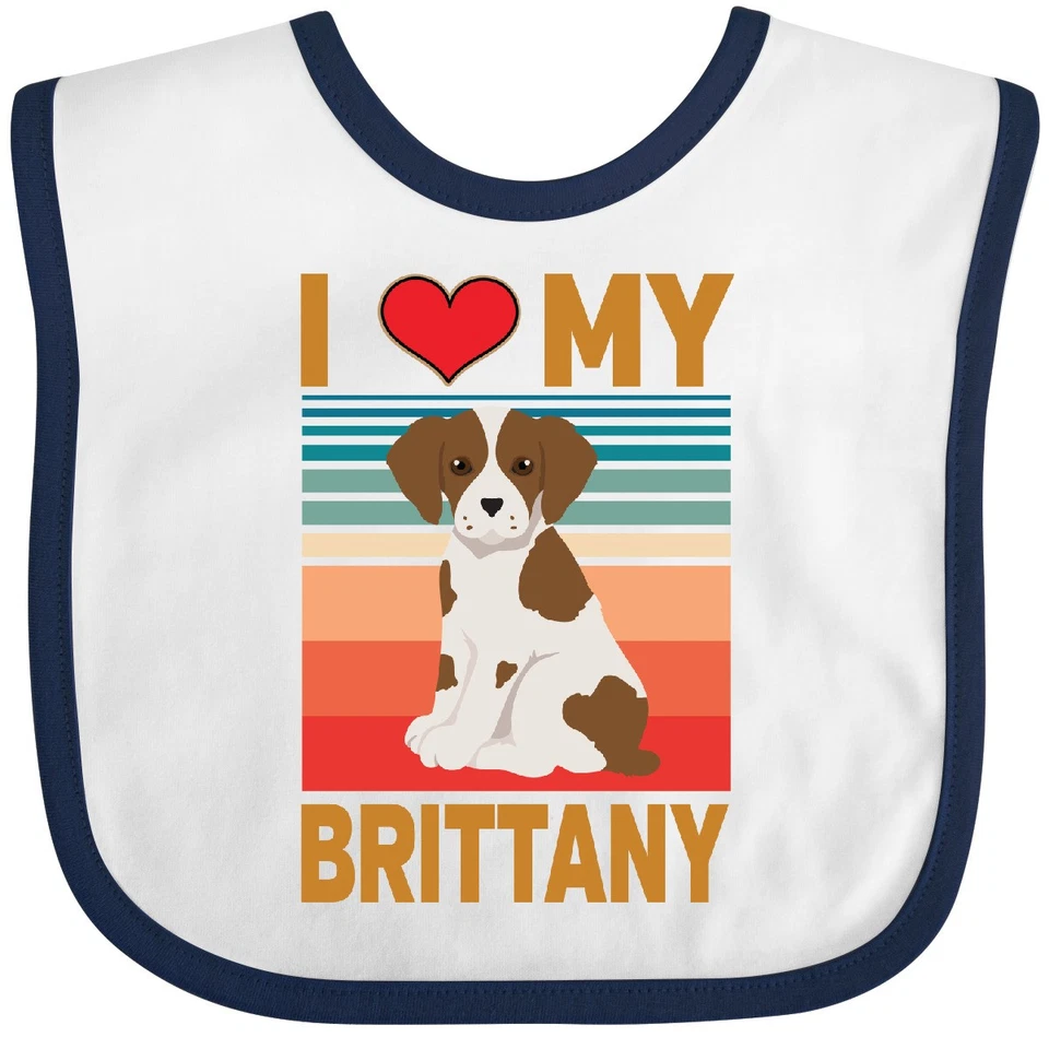 Inktastic Brittany Spaniel Perro Bebé Babero Caza Cachorro Pájaro Ropa Infantil Foto 1 de 1