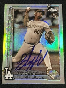2025 Topps Chrome Signed Edgardo Henriquez Sepia Refractor Autographed Card Auto - Picture 1 of 1