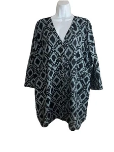 Fresh Produce Baumwolle Ikat Tunika Top Shirt Jacke Button Down XL / XXL - Bild 1 von 6
