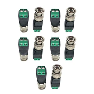10Pcs BNC Male Cable Connector Adapter Terminals Camera CCTV Video Balun - Picture 1 of 9