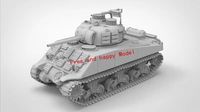 3D Printing 1/72  United States  Sherman M4A3(75)W "Beelzebub" tank Unpainted - Image 1 of 4