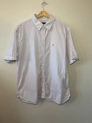 Wrangler Women’s Short Sleeve Striped Shirt – Red/White – 100% Cotton – - Image 1 of 4