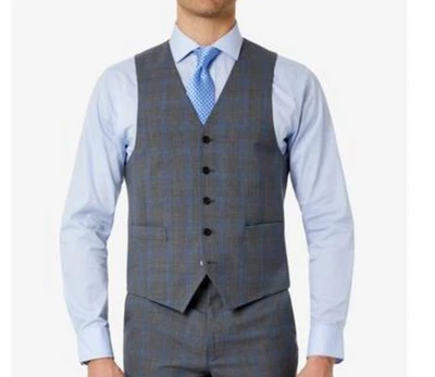 Lauren Ralph Lauren Vest Men's Large Grey Ultra flex Hitchcock Dress Waistcoat - Image 1 of 4