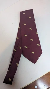 Vintage Naval Submarine Tie Hampton Hall New York Red - Picture 1 of 6