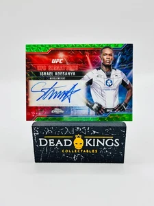 2025 Topps Chrome UFC - Israel Adesanya - Green Geometric On Card Auto /99 - Picture 1 of 2