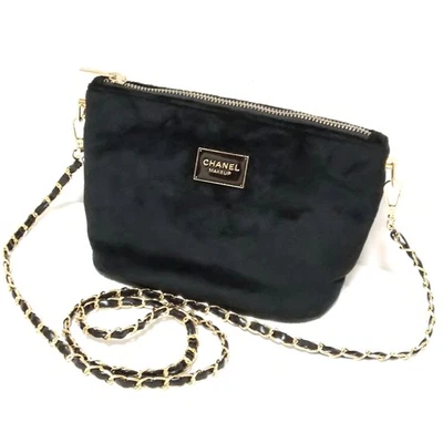 Bolso de hombro Chanel de gamuza como cadena dorada negra CHANEL de JAPÓN Foto 1 de 4