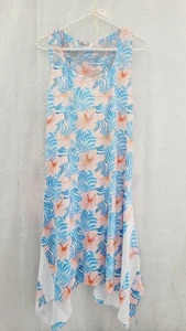 Lote de 2 Vestidos de Verano Para Mujer Medianos Azul Blanco Floral  - Imagen 1 de 6