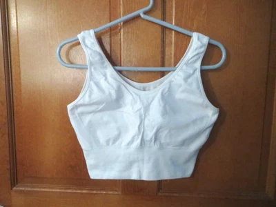 Skinny Girl 90410 Women's Seamless 1X Pullover Racerback Sports Bra White EUC - Image 1 of 4