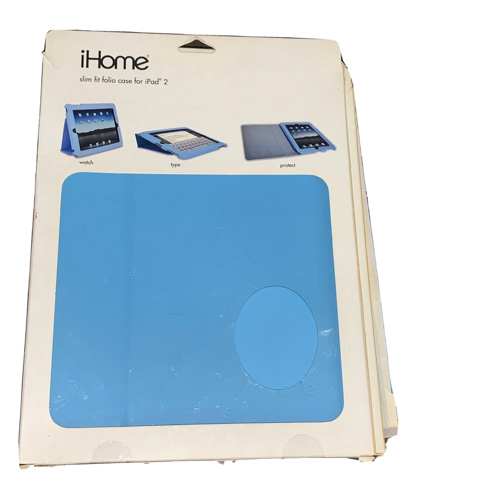 iHome Smart Book for Apple iPad 2 Full Front & Back Protection Light Blue New  - Image 1 of 4