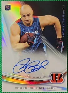 REX BURKHEAD 2013 TOPPS REFRACTOR PLATINO EN TARJETA NOVATO AUTOMÁTICO RC - Imagen 1 de 2
