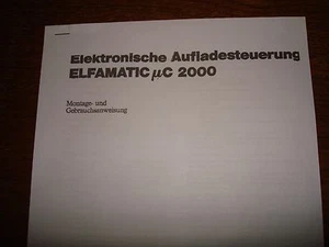 Bedienungsanleitung für ELFAMATIC µC 2000 - in Papierform - - Bild 1 von 1