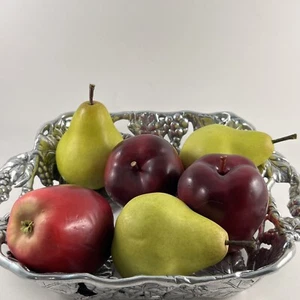 Kunstfrüchte Set mit 6 realistischen grünen Birnen, roten leckeren Äpfeln *OHNE SCHÜSSEL* - Bild 1 von 12