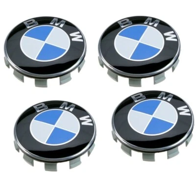 4 coprimozzo tappi 56mm compatibile bmw logo  serie 1 2 3 4 5 6 7 x1 x3 x5 x2 x4 - Image 1 of 4