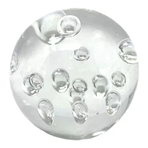 Pisapapeles MCM Art Glass Orbe Controlado Burbujas Transparente 2.5" Pesado Mágico De Colección - Imagen 1 de 10
