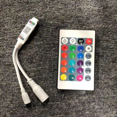 Bluetooth APP 24 Key IR Remote Controller For 3528 5050 RGB LED Strip Lights - Image 1 of 4