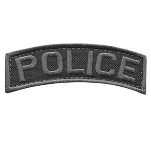 Police shoulder tab subdued embroidered sheriff SWAT LEA morale hook patch - Picture 1 of 2