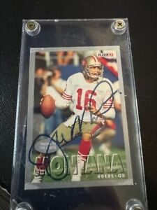 1993 Joe Montana Autograph Fleer Signed Football Card