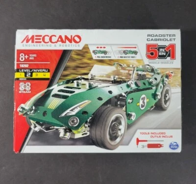 Meccano Roadster Cabriolet 18202-5 en 1 Modelos TOTALMENTE NUEVOS en Caja Sellada Foto 1 de 3