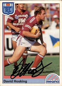 Signed David Hoskings Manly Regina Rugby League Nrl Card - Picture 1 of 2