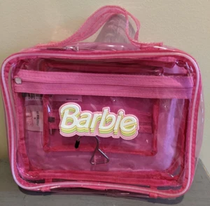 Barbie X Forever 21 Mattel Rosa Transparente Maquillaje Joyería Bolso Colgante Organizador Nuevo sin Etiquetas - Imagen 1 de 13