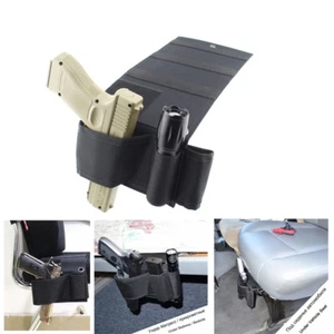 Concealed Gun Holster Under Car Seat Bedside Pistol Holster with Mag Holder - Picture 1 of 6