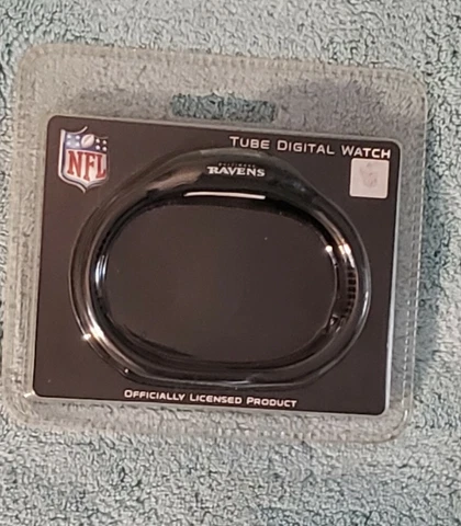Baltimore Ravens Tube Digital Watch From The Stadium Nfl Licensed Time And Date Cover