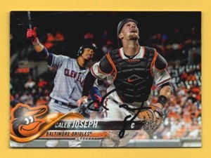 Caleb Joseph Signed Autograph Auto 2018 Topps #597