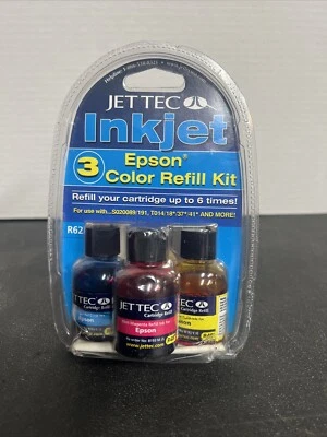 JET TEC заправочный комплект струйный универсальный Epson 3 заправки R62 новый - Изображение 1 из 4