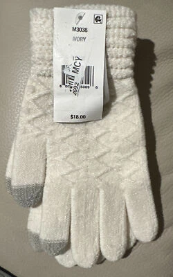 Guantes Steve Madden Mundial marfil talla única venta al por menor $18 Foto 1 de 4
