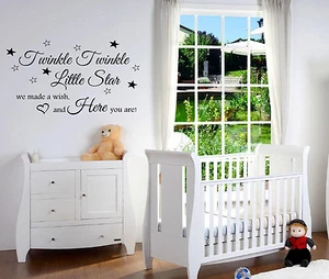 ¡Pegatina gráfica de vinilo Twinkle Twinkle Made a Wish arte de pared papel tapiz dormitorio! - Imagen 1 de 4