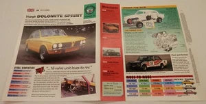 Triumph Dolomite 1973-1980 sedán deportivo británico IMP HOT CARS folleto - Imagen 1 de 2