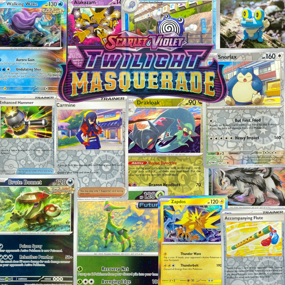 Pokémon Twilight Masquerade Reverse Holographic & Holo Rare Pick Your Card - Image 1 of 1