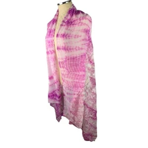 One Size Curations Shawl Lace and Tie Dye Purple Pink New - Picture 1 of 8