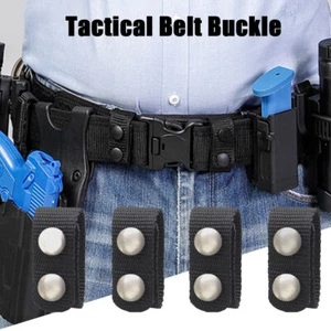 4pcs Tactical Belt Buckle Heavy Duty Belt Keeper Portable Webbing Strap Adapter - Picture 1 of 10