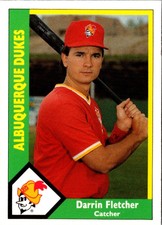 1990 CMC Darrin Fletcher #417 Albuquerque Dukes Baseball Card