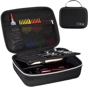 Barber Case with Washable Oilproof Inner Casing, Hard Travel Carrying Bag for Ha - Picture 1 of 12