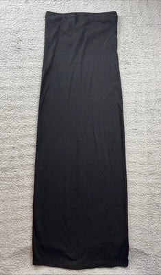 A New Day Dress Womens Medium Black Knit Strapless Tube Bodycon Ribbed - Image 1 of 4