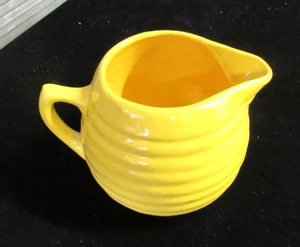 Vintage BAUER Pottery Ring Ware Small Creamer Yellow 3 1/2” tall Mint Glossy - Picture 1 of 9