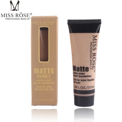 Miss Rose 37ml Matte Liquid Foundation Whitening Makeup Concealer Face Cream - Image 1 of 4