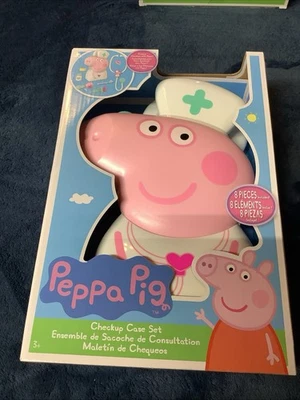 Peppa  Pig Checkup Case Kit With Carry Handle 8 Pc Doctor Kit NOS - Image 1 of 2