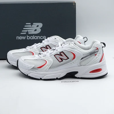 Size 9 Women's New Balance 530 Sneakers U530JR1 White/Blast Red - Image 1 of 4